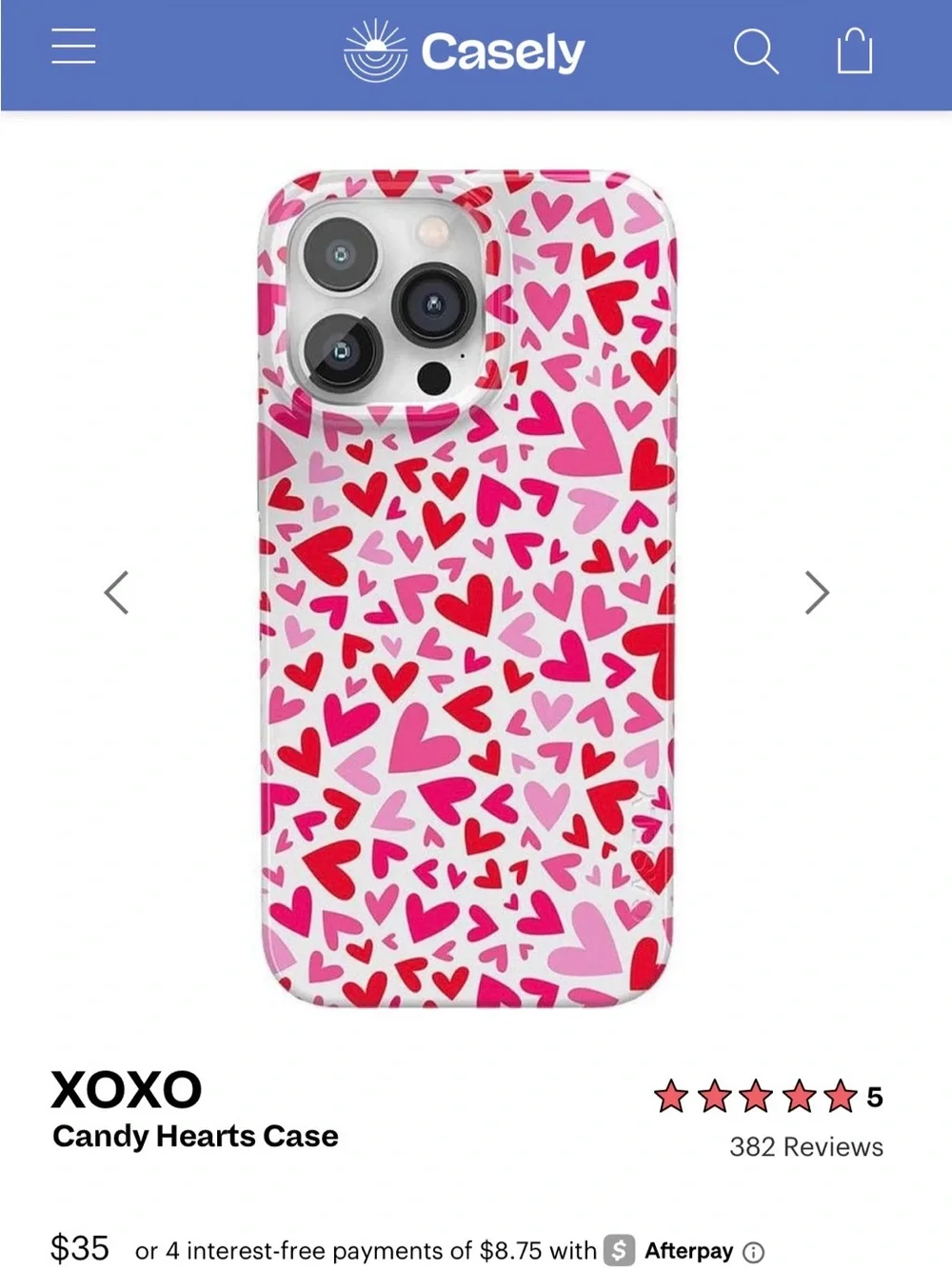 Casely XOXO Candy Hearts iPhone case